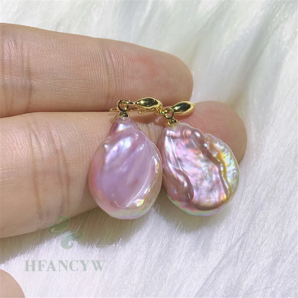 Цветные серьги в стиле барокко с жемчугом серьги-капельки из 18-каратного золота