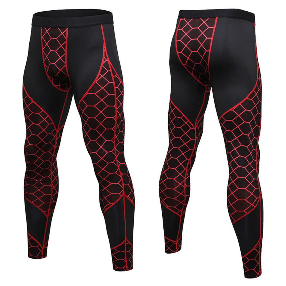 Men Compression Base Layer Athletic Tights Workout Gym Training Shirts Running Pants FI-19ING | Спорт и развлечения