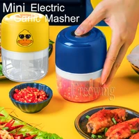 powerful mini electric garlic chopper wireless 100250ml kitchen tool feeder ginger masher machine chili vegetable crusher