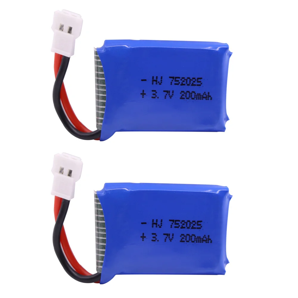 3 7 V 200mAh RC Дрон литий полимерный аккумулятор 752025 XH2.54 Разъем для Syma X4 X11 X13 самолет