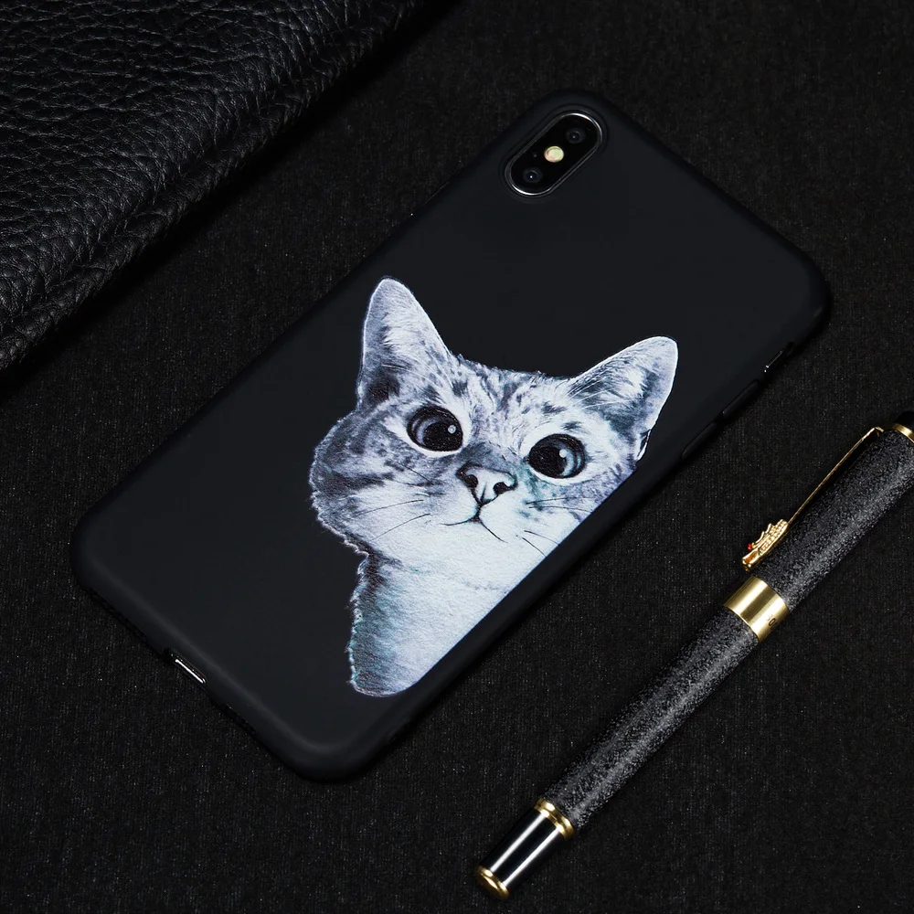 Мягкий окрашенный силиконовый чехол для телефона из ТПУ iPhone 11 Pro X XS MAX XR 6 6S 7 8 Plus с
