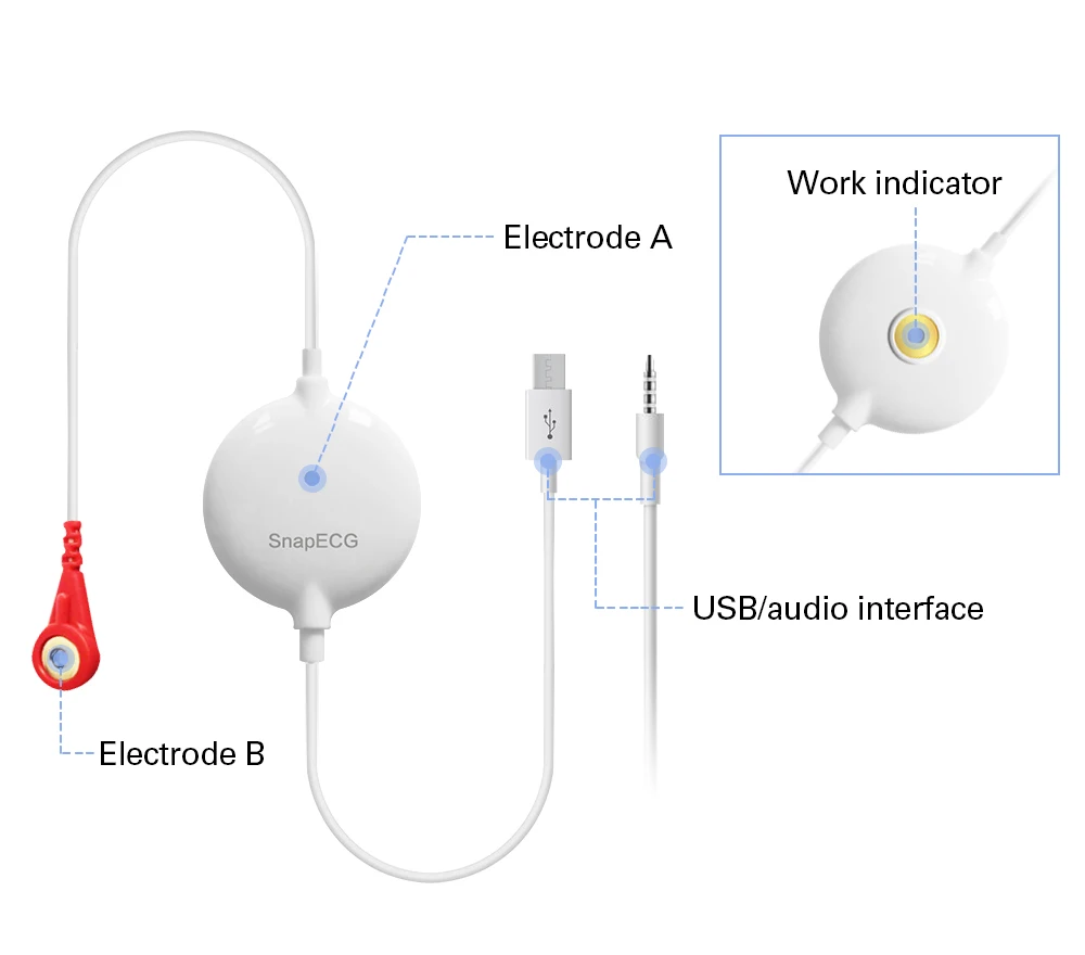 Портативный мини монитор ЭКГ OLIECO в реальном времени электрокардиографический