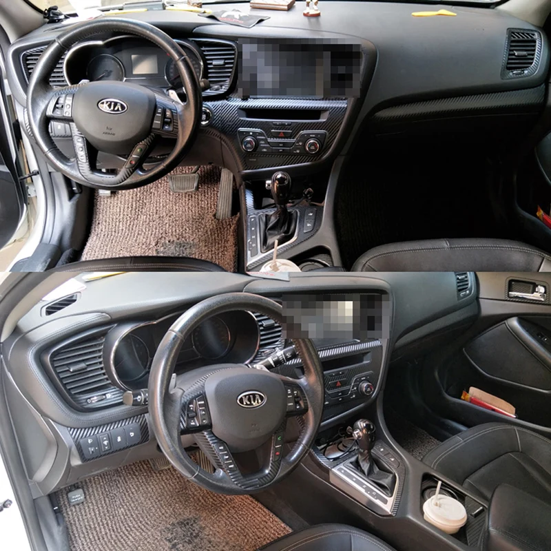 Стайлинг автомобиля центральная консоль изменение цвета углеродное волокно