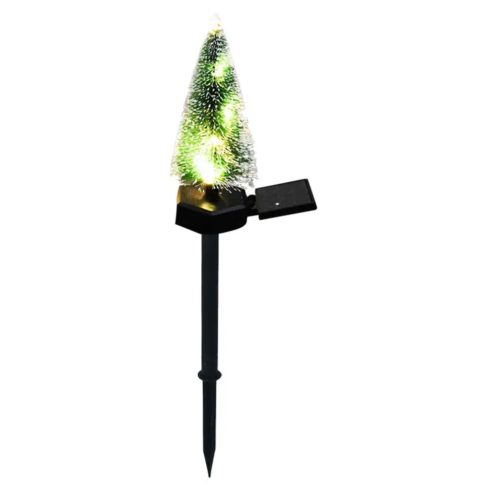 

Waterproof LED Stakes Lights Christmas Tree Solar Power Lights Outdoor Decor Automatic Sensor For Patio Lawn Pathway (1 Set)