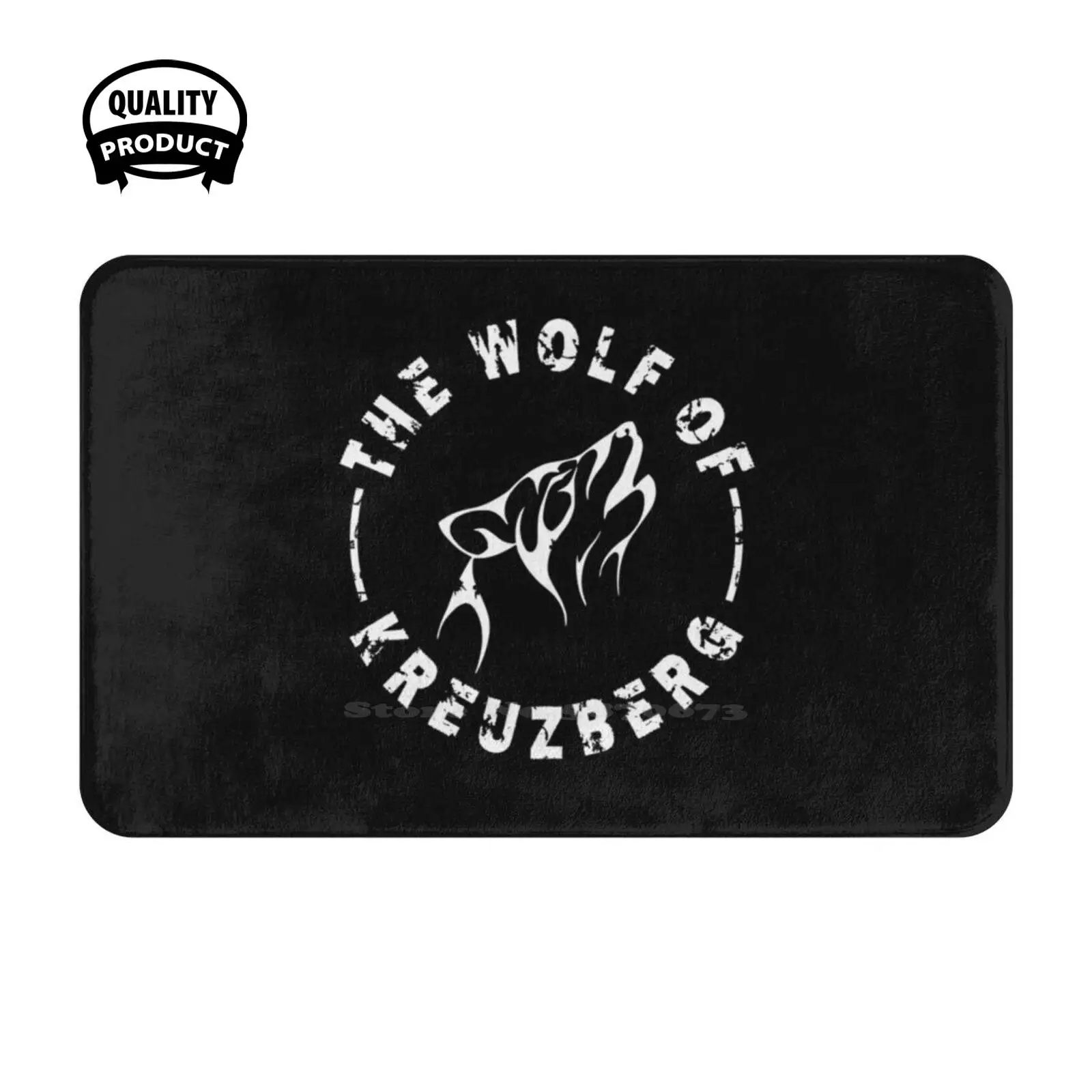 Мягкий домашний коврик Kreuzberg с рисунком Берлина киза волка