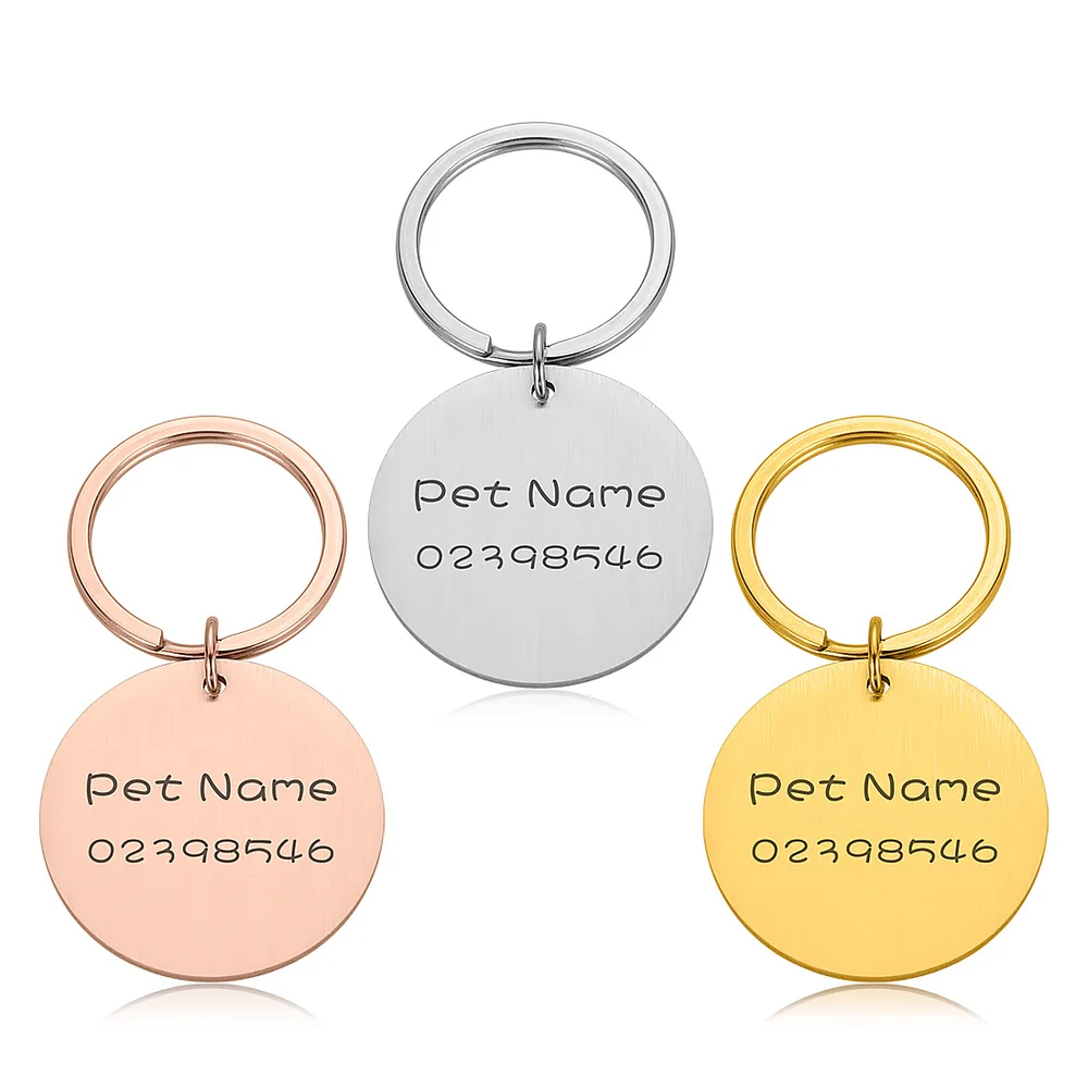 

Personalized Keychain Dog Tags Key Chain Gifts for Dog Lovers Pet Collar Tags for Dog Owner Engraved Dog Cat Tag New Puppy Tag