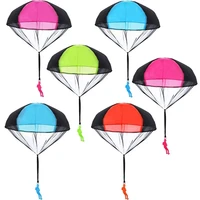 hand throwing parachute kids outdoor funny toys game play educational toys for children fly parachute sport mini soldier toy