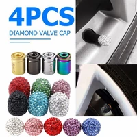 4pcs auto styling zinc diamonds valve caps alloy anti theft sport car tire covers wheel tires stem air cap airtight outdoor