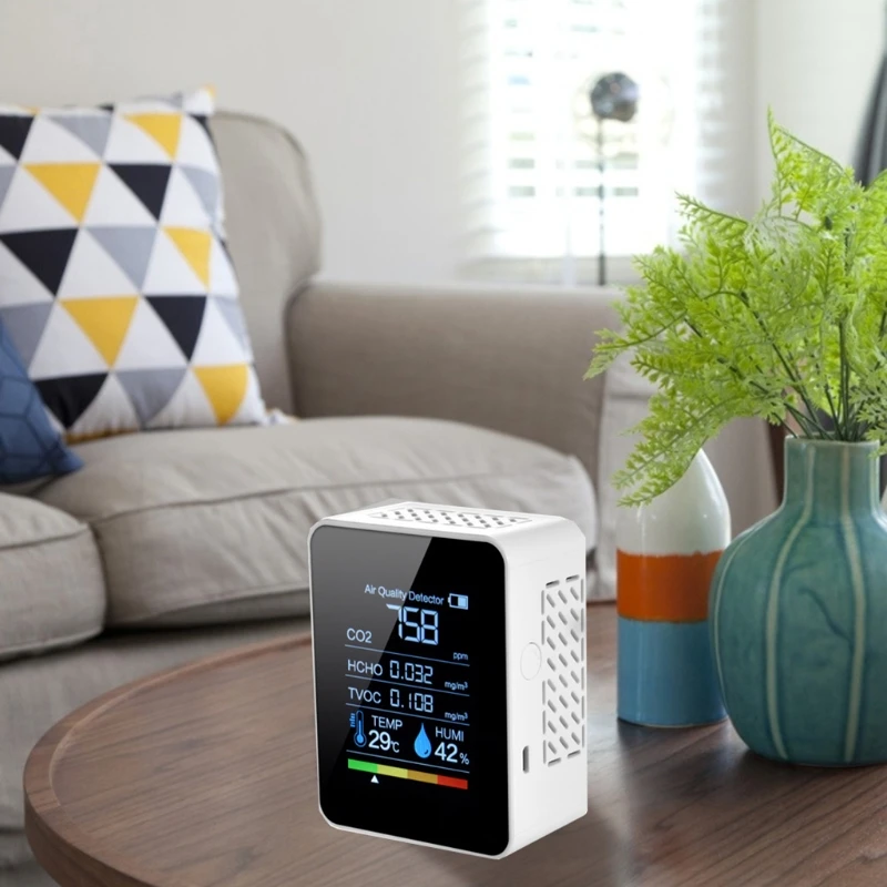 

Gas Analyzer Gas Detector with Backlight Mode Real Time Display Rechargeable Battery Air Monitor Sensor