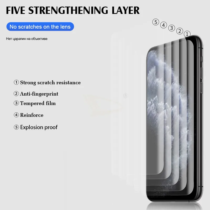 2 шт УФ жидкий полный клей покрытие закаленное стекло пленка для iphone 11 Pro X XR XS Max защита экрана 6 6s 7 8 PLus защитное стекло