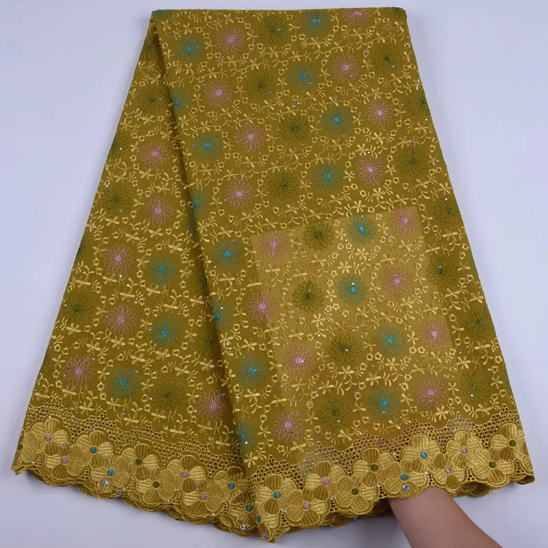 Original Swiss Voile Lace In Switzerland Strong Stones African Dry Fabric Awesome Nigerian Garment A1717 | Дом и сад