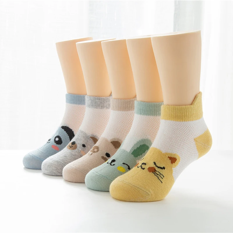 

3 Pair Children's Cotton Socks Cute Cartoon Animal Pattern Boy Socks Girls Non-slip Deodorant Breathable Sock Gift Wholesale