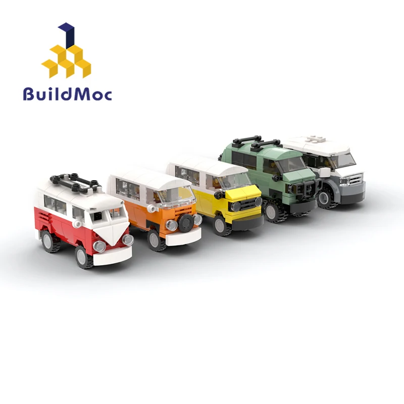 

BuildMoc Technical Mini VW Camper Vans T1, T2, T3 Friends MOC-46056 Toys for Children Free Shipping Christmas Gift In Stock