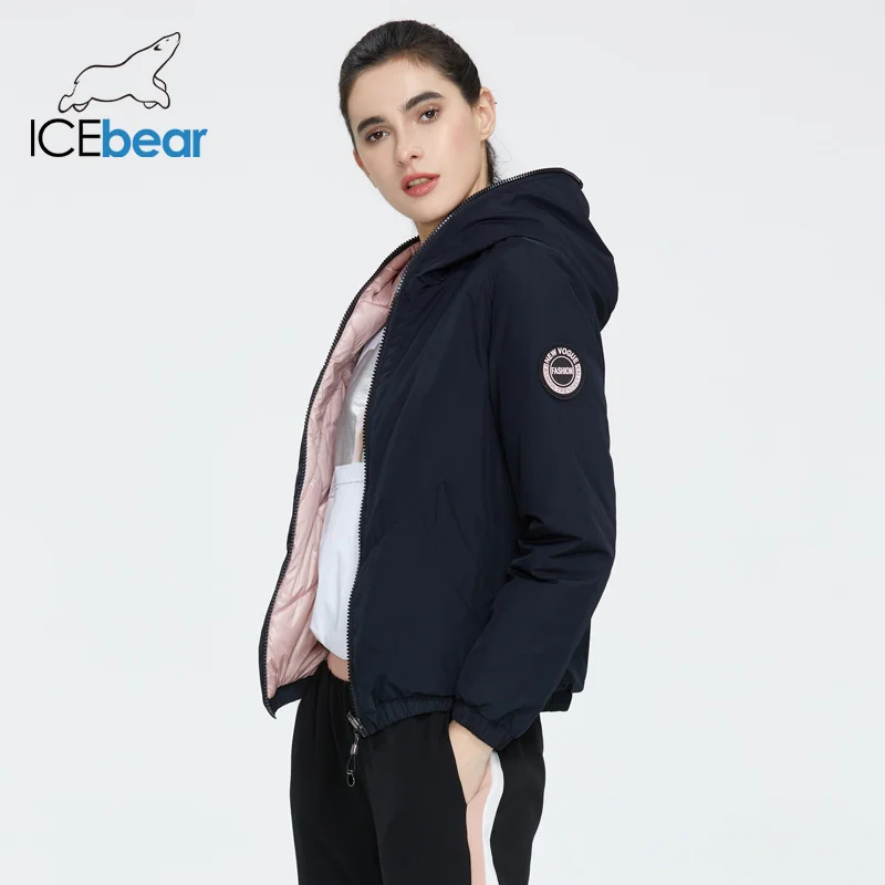 ICEbear 2020 Женская Весенняя куртка модная повседневная женская Двусторонняя