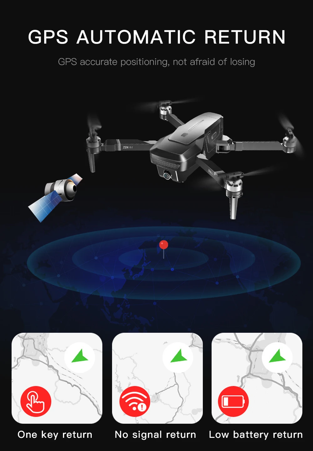 Visuo ZEN K1 Радиоуправляемый Дрон GPS с 4K HD Двойная камера управление жестами Квадрокоптер с 5G Wifi камера полета 28 минут Дрон VS F11 B4W