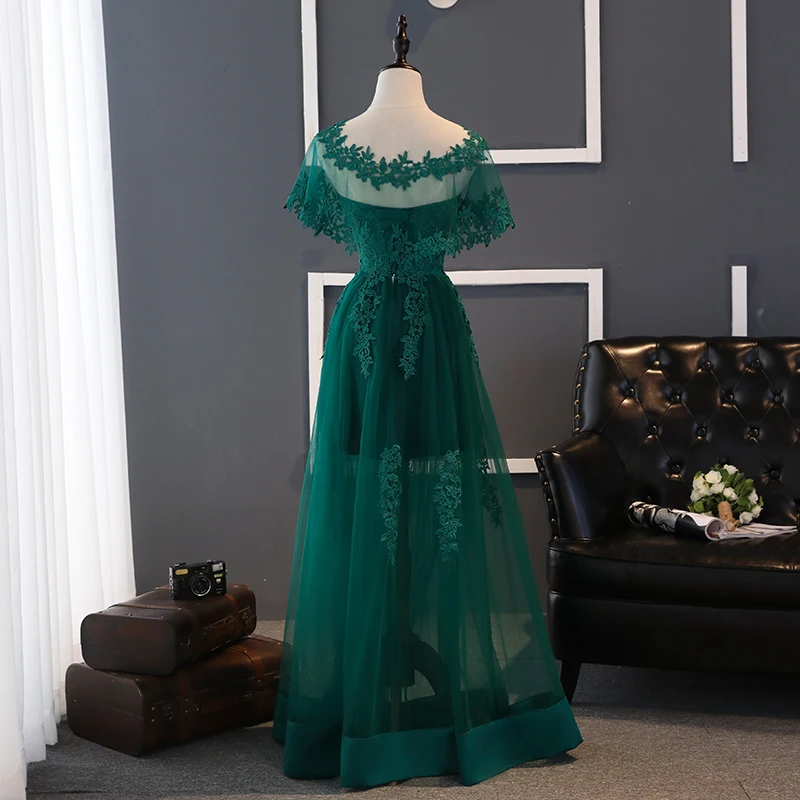 Сексуальные Зеленые платья для выпускного вечера Длинные Новые Элегантные возлюбленные Роскошные кружевные аппликации тюль Длина до пола вечернее платье с жакетом