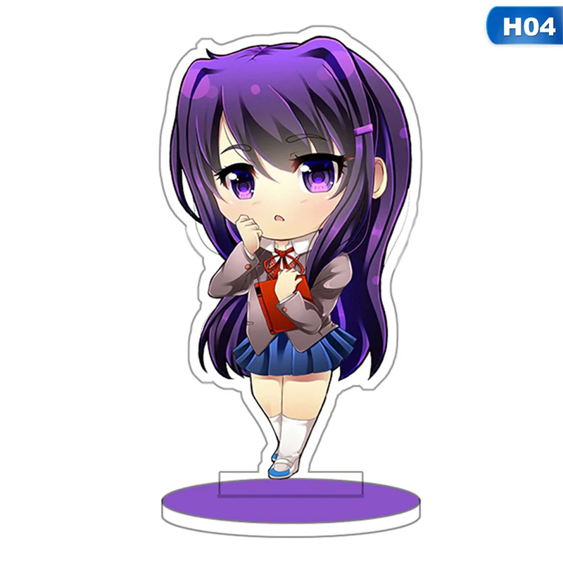 

Literature Club Kawaii FunToy Figure Double Side Keychain Keyring Stand Toy Collection Model Plate Decor Gift