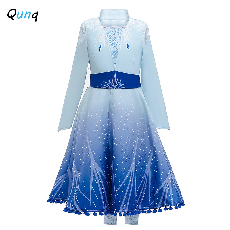 

Qunq Girls Princess Dress Kids Snowflake Cosplay Performance Costume 3 4 5 6 7 8 9 10 Year Toddler Teens Children Clothing