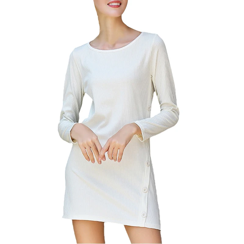 Женское повседневное S-XL короткое платье-свитер женские осенние зимние белые
