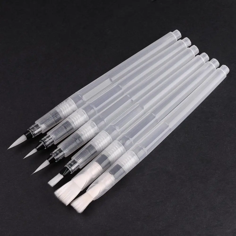 6 шт. автономным увлажнения акварель кисти набор мягкий нейлоновых волосяных