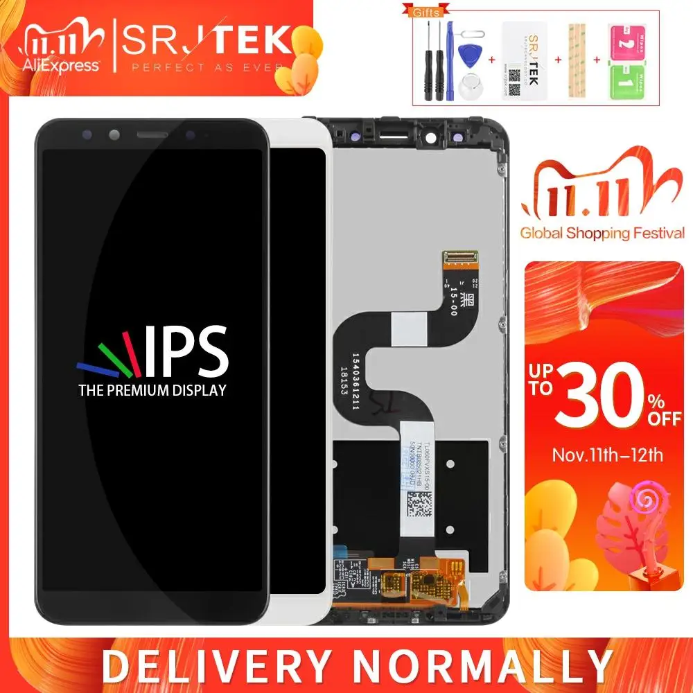 Для XiaoMi 6X LCD Mi матрица сенсорного экрана Mi6X дигитайзер полная сборка с рамкой для
