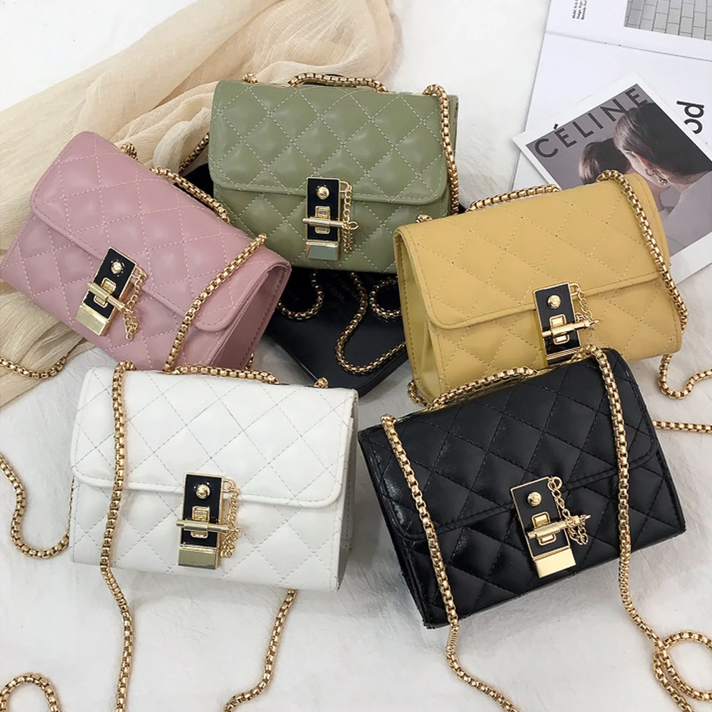 

Сумка через плечо из искусственной кожи с бриллиантами, однотонная, модная, с цепочкой, роскошные сумки, женские сумки, дизайнерская Летняя ...