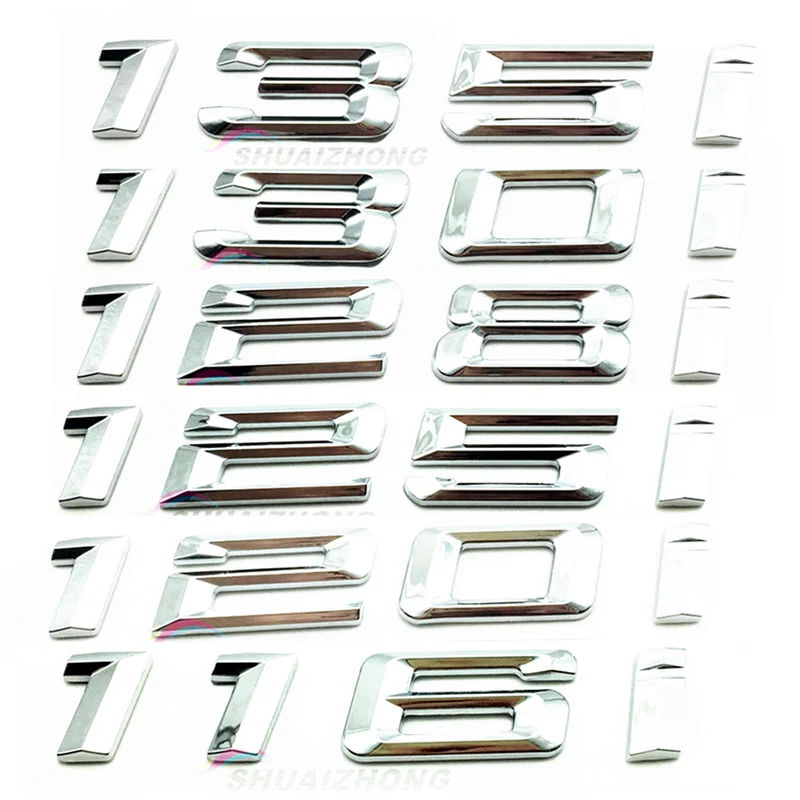

116i 118i 125i 130i 135i 140i 116d 118d 120d 123d 125d Rear Trunk Badge Logo Decals Letters Number ABS 3D Sticker Car Styling