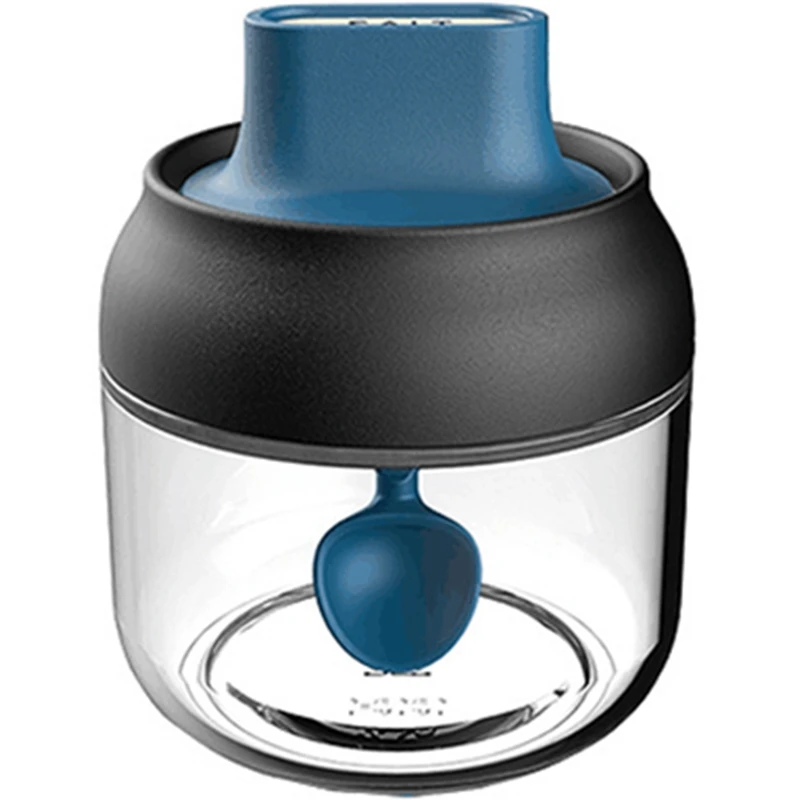 

3PCS Kitchen Moisture-Proof Seasoning Box Spoon Lid Integrated Set Sealed Seasoning Jar Combined Seasoning Bottle