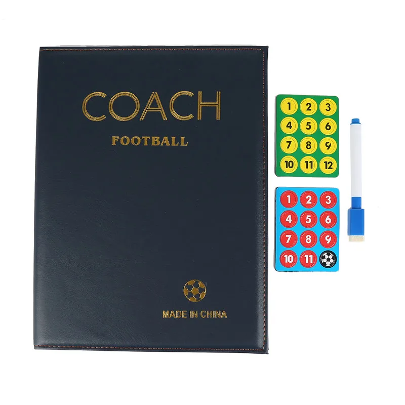 

Hot Sale 1Pcs Magnetic Soccer Coach Board Folding Football Coaching tactics Tactical plate book set with Marker Pen Clipboard