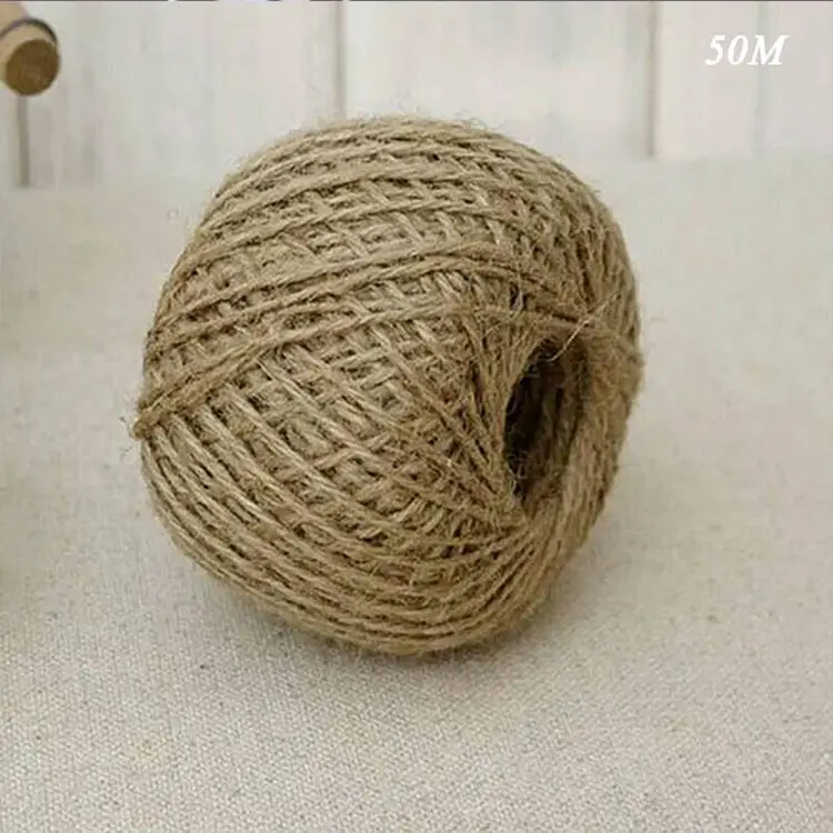 50M ribbon LAPHIL 2 м 5 см лента из натуральной джутовой мешковины с кружевом деревенские Свадебные украшения Винтажные джутовые Hessain ленты рулоны вечерние принадлежности - Цвет: 50M ribbon