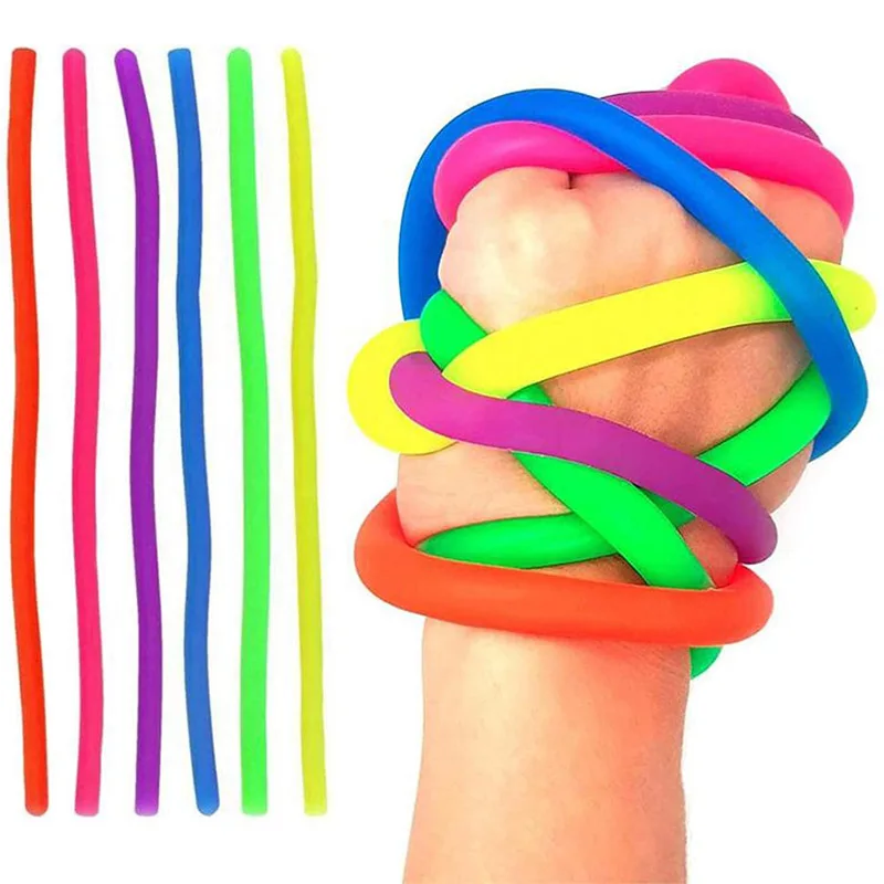 

Stretchy String Fidget / Sensory Toys Monkey Noodles It Rope Soft Figet Stress Noodle Stretch Children's Toys Pull Reliever