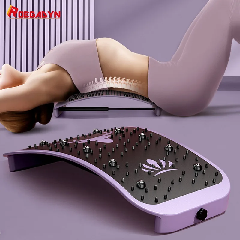 

Adjustable Back Massager Stretcher Waist Support Lumbar Spine Reliever Waist Back Training Massage Support Device Yoga Exerciser