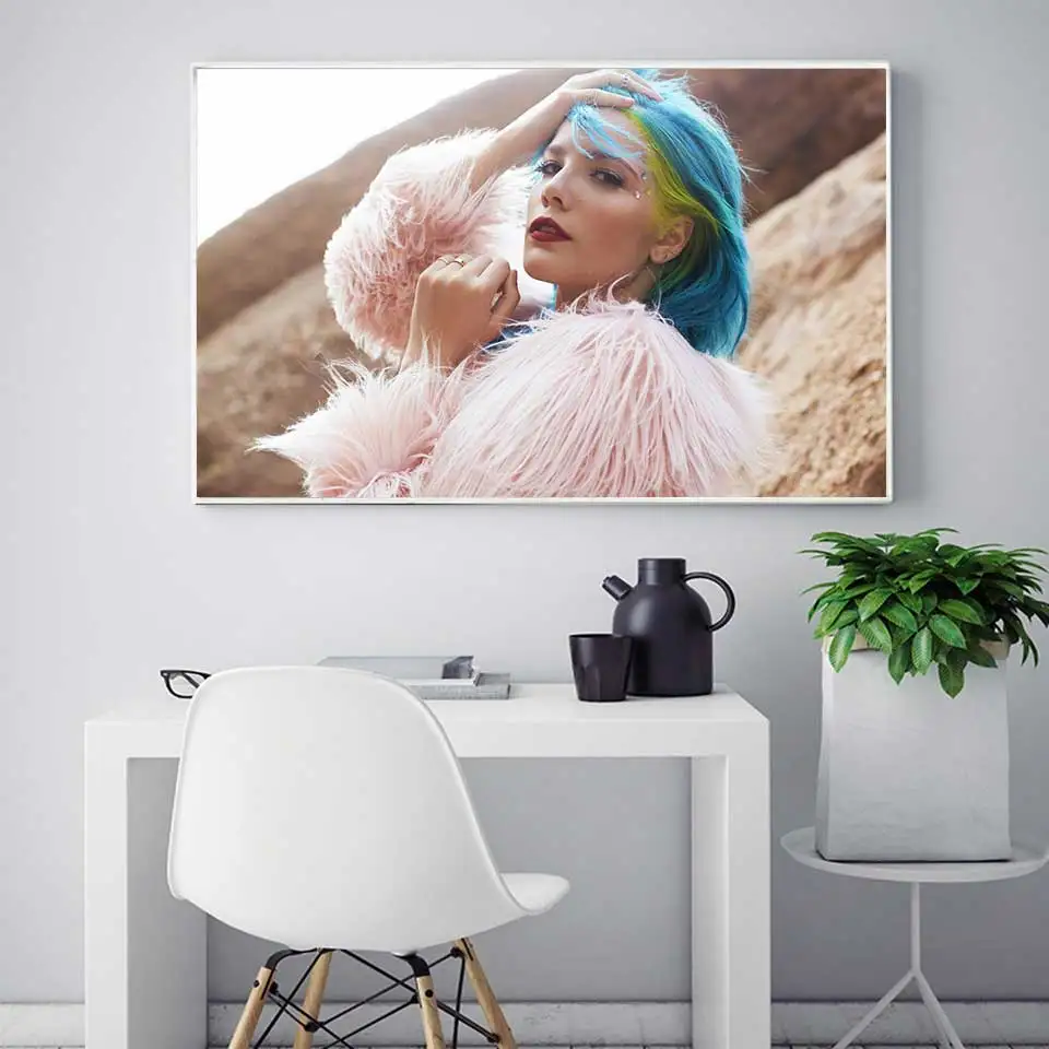 

Halsey Poster Rapper Music Singer Smoking Silk Posters and Prints Wall painting Wall Art Home Decor Gift