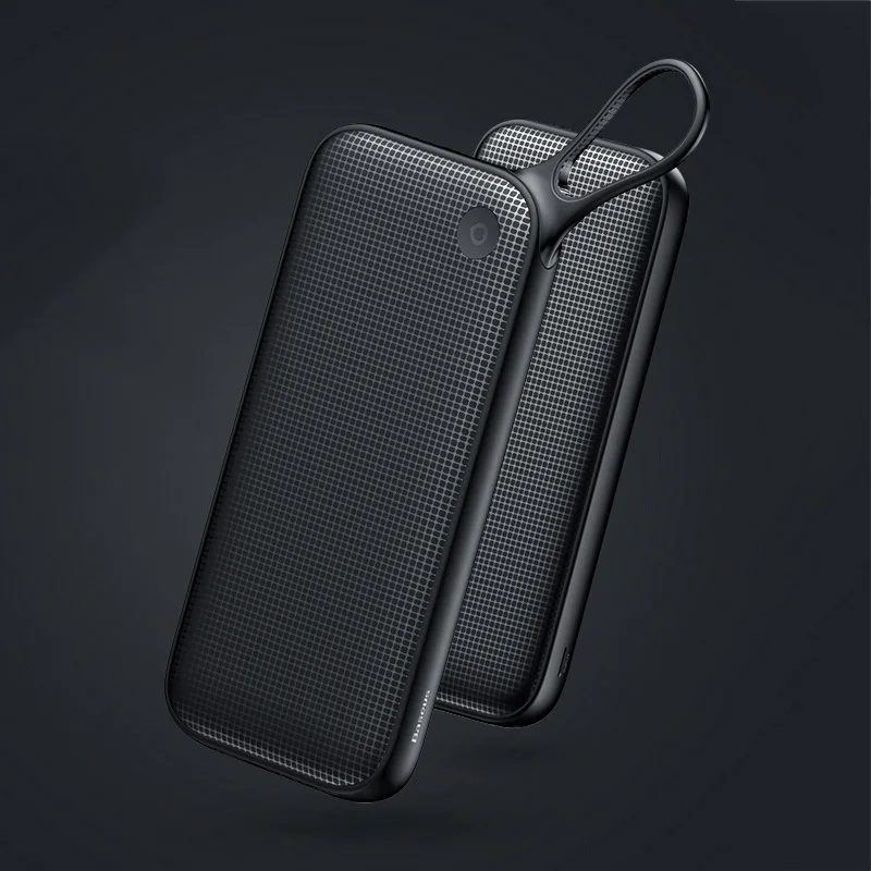 POWERBANK BLACK Baseus power Bank 20000 мАч Быстрая зарядка 3,0 портативное зарядное устройство для телефона двойной USB внешний аккумулятор для iPhone Xs Max samsung S9 - Цвет: POWERBANK BLACK