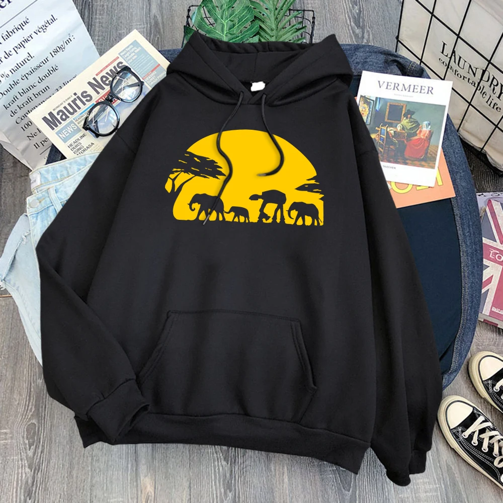 

Hoodie Females Cute Prehistoric Animals Cartoons Vintage Printing Hoodies Women Round Neck Tops Loose Womens Hoodies Clothes