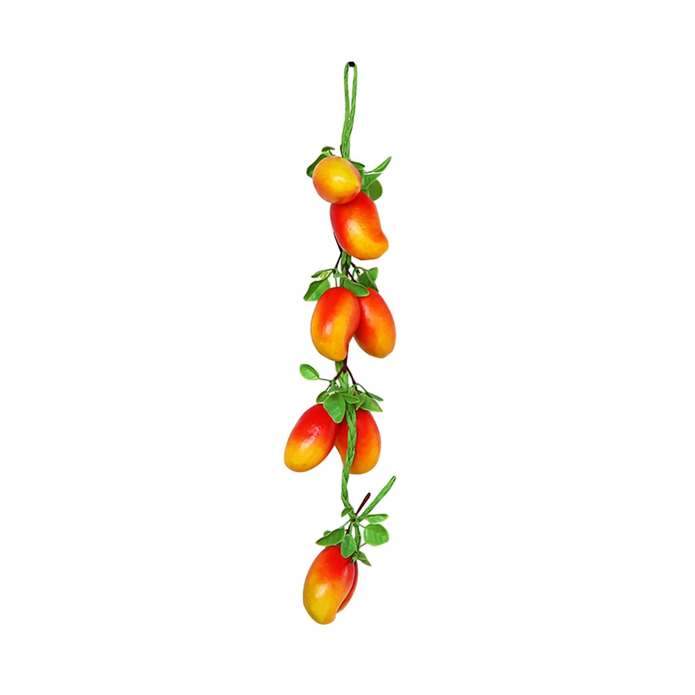 mango 1 струна, имитация искусственных яблок, бананов, персиков, фруктов, имитация лимона для свадьбы, кухни, домашнего декора, реквизит - Цвет: mango