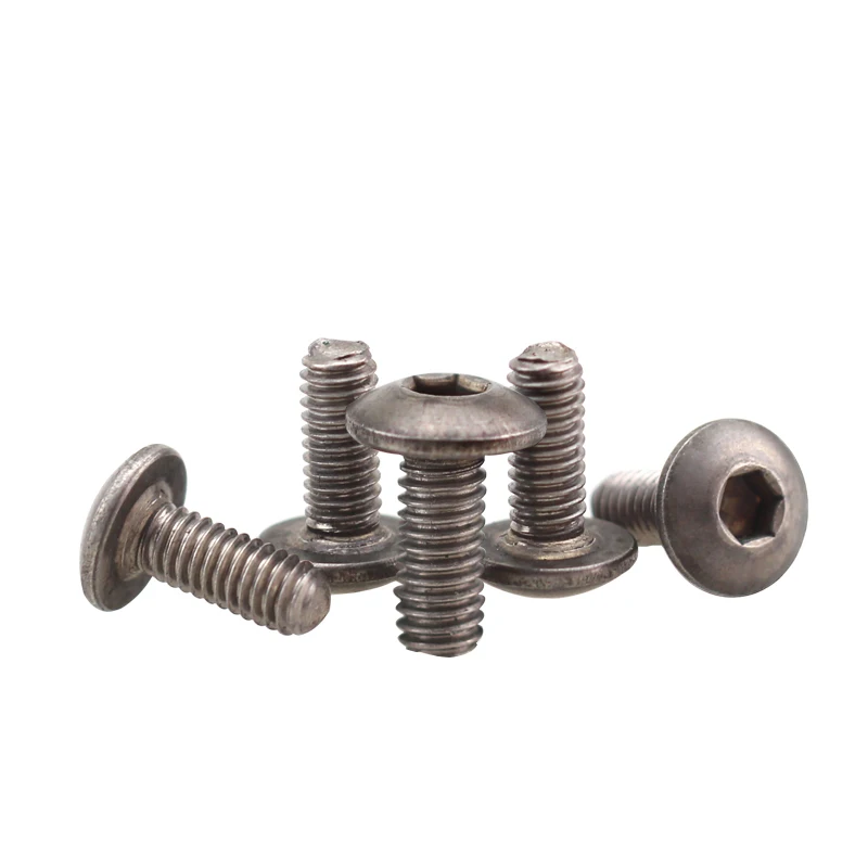 2 шт. M4 титановый сплав шестигранные винты с круглой головкой Шестигранная