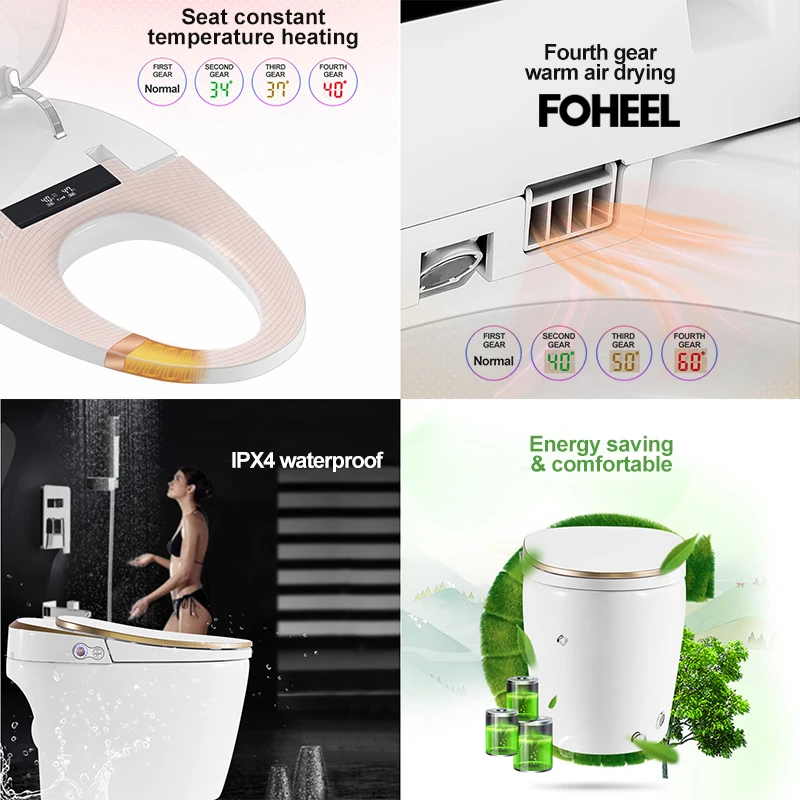 Умный Унитаз FOHEEL умный автоматический цельный керамический пульт