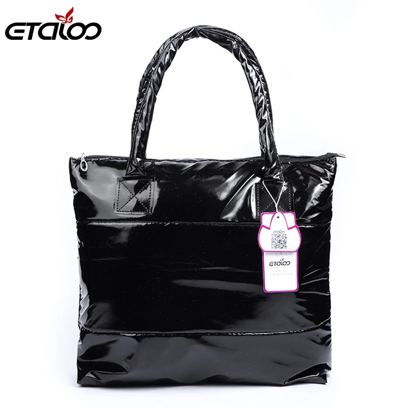 Сумка женская с верхней ручкой саквояж из хлопка на пуху Сумочка плечо Модный