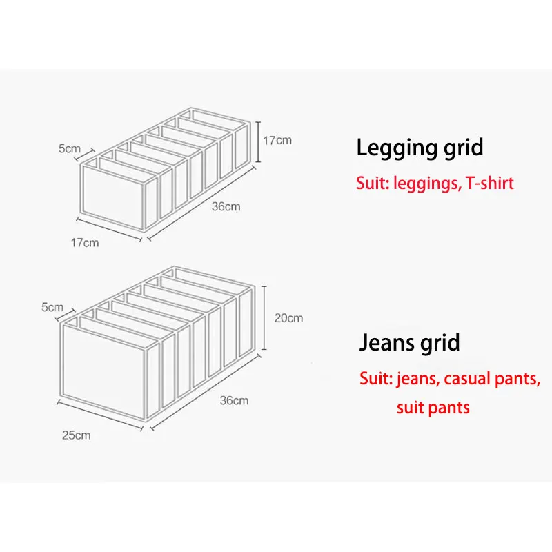 Ящик складной для хранения нижнего белья 6/7/11 ячеек органайзер носков джинсов