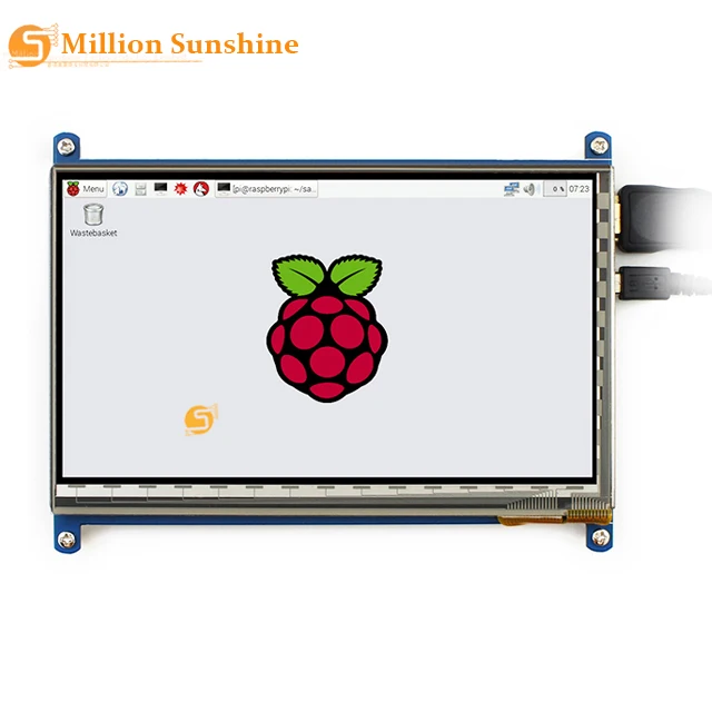 7 Inch 1024 x 600 HDMI Capacitive IPS LCD Module 5 Point Touch Screen Support Raspberry pi LCD Display free shipping