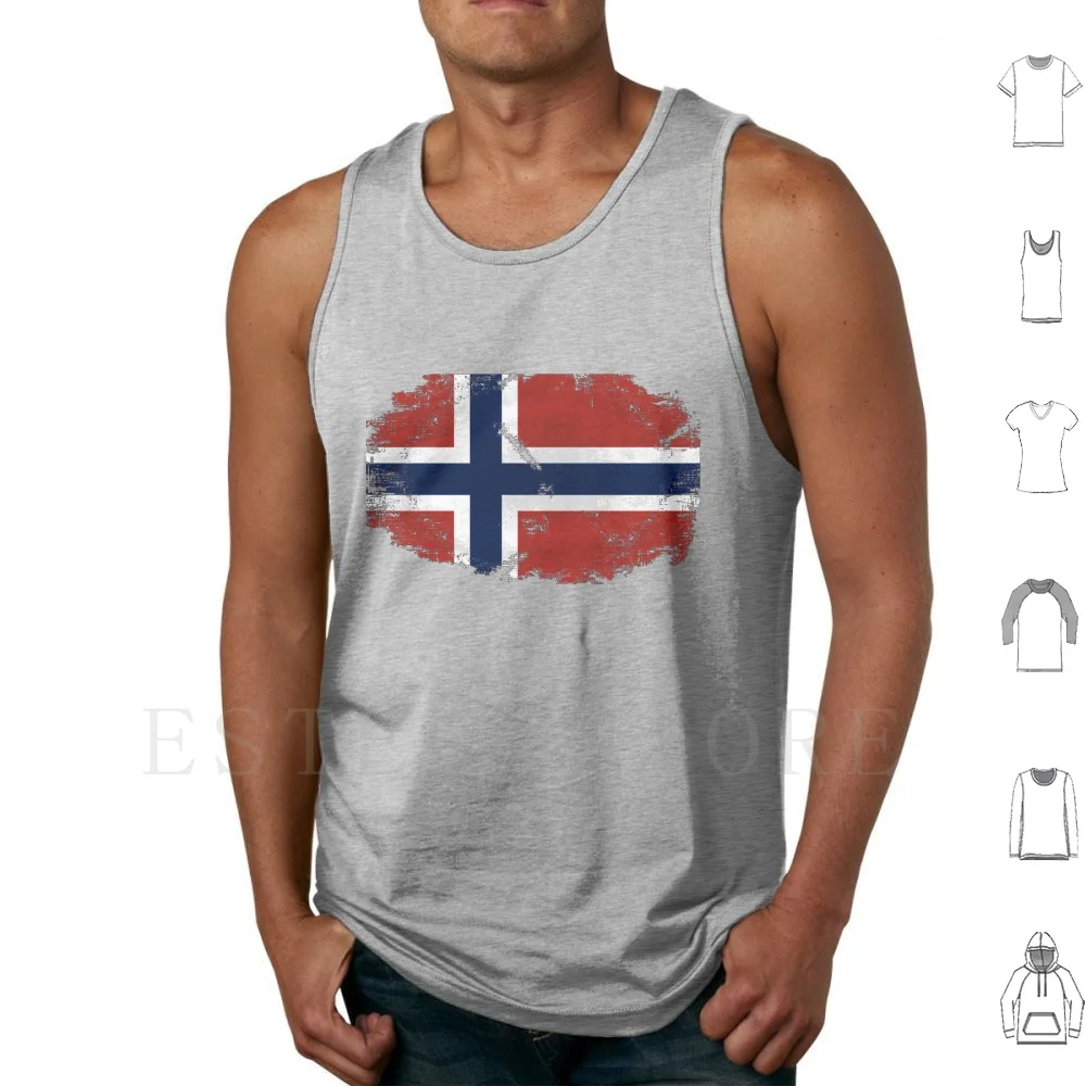 

Норвежская майка Norge, жилет без рукавов, норвежский флаг норвежской страны, баннер