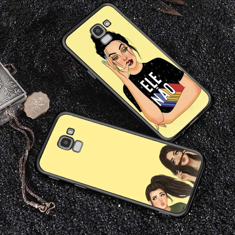 

Hot Fashion Girl For Samsung J8 J7 Duo J730 J6 J5 J530 J4 J3 J330 J2 Core Star Prime 2018 EU Plus Black Phone Case