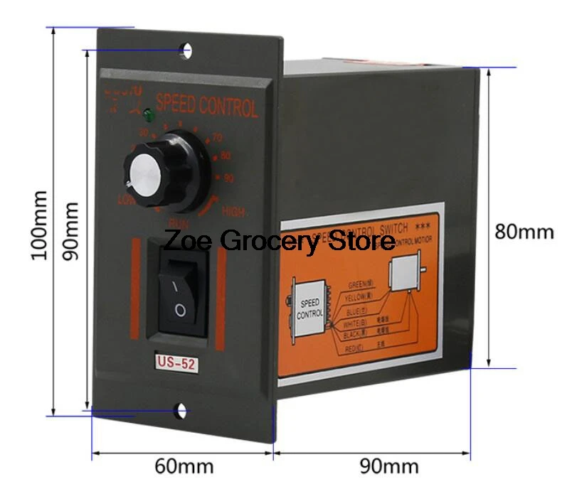 

US-52 220V 50Hz Electrical AC Motor Speed Control Pack