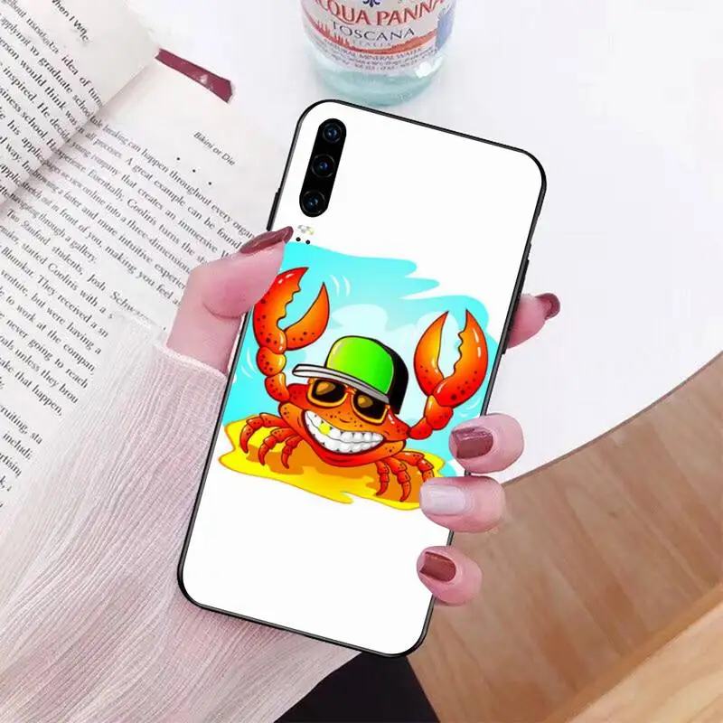 Чехол для телефона PENGHUWAN с милым крабом Huawei P30 P20 Mate 20 Pro Lite Smart Y9 prime 2019 | Мобильные