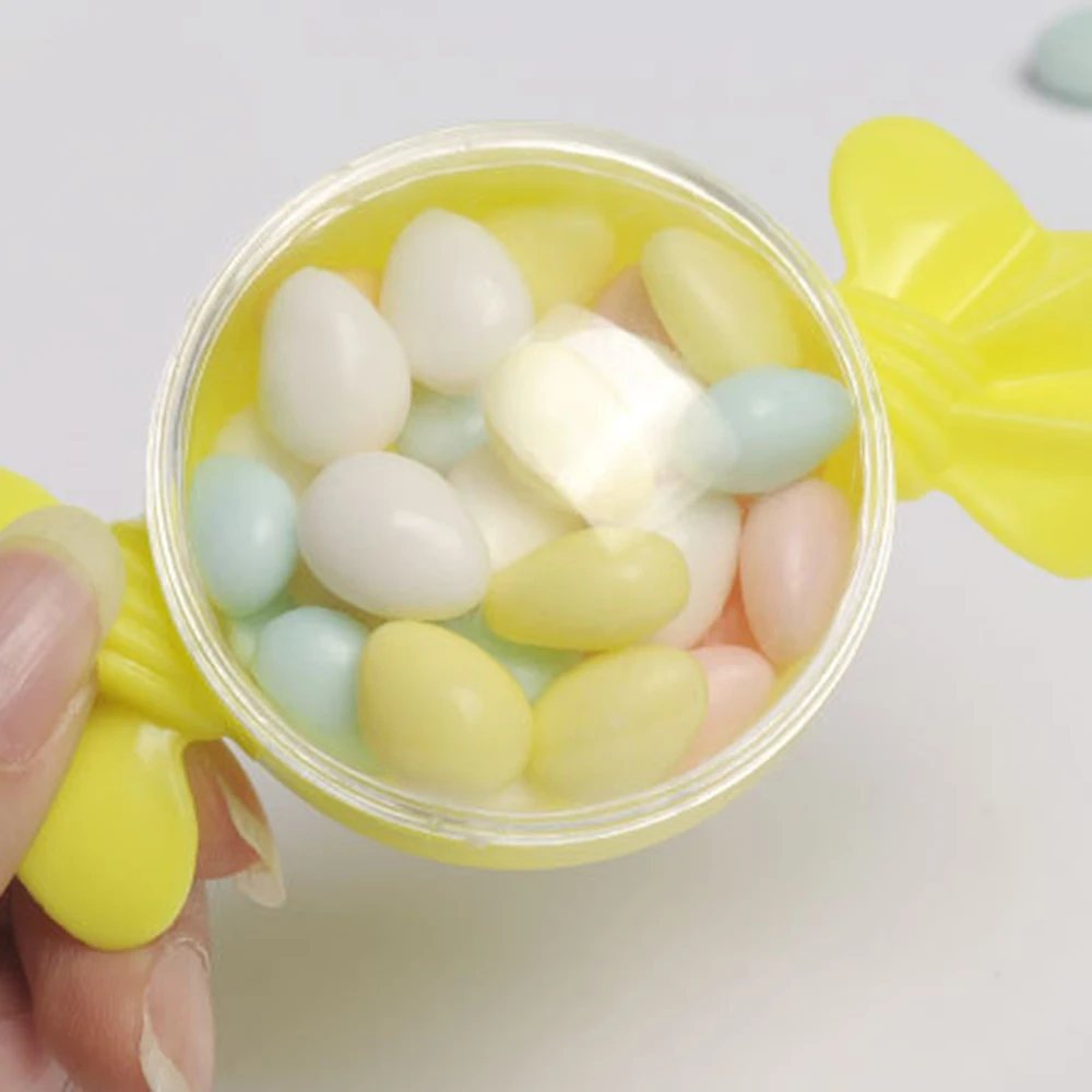 12 шт./компл. прозрачные коробки для конфет пластик галстуки бабочки в форме Чехол