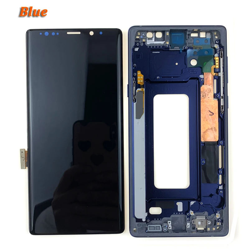 6 4 '&#x272560x1440 черный ЖК-дисплей для samsung Galaxy Note 9 N960 ЖК-сенсорный экран с рамкой