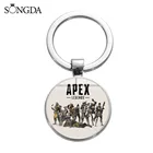 SONGDA модный Апекс легенды игра DIY фигурка брелок круглый стеклянный кабошон цепочка брелок для женщин мужчин 2020 модные ювелирные изделия