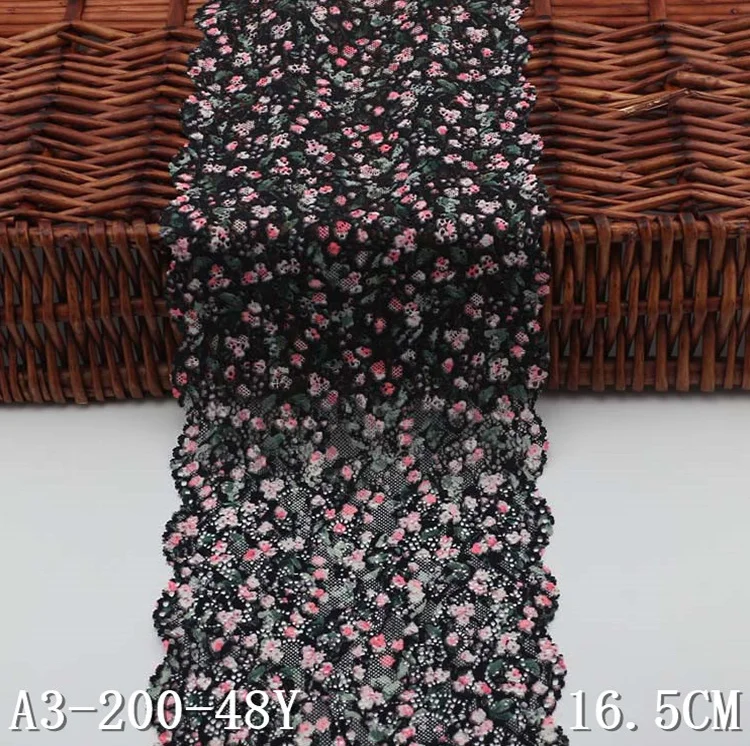 1 ярд красочные вышивка богатый швейная гипюровые ленты кружевные эластичные