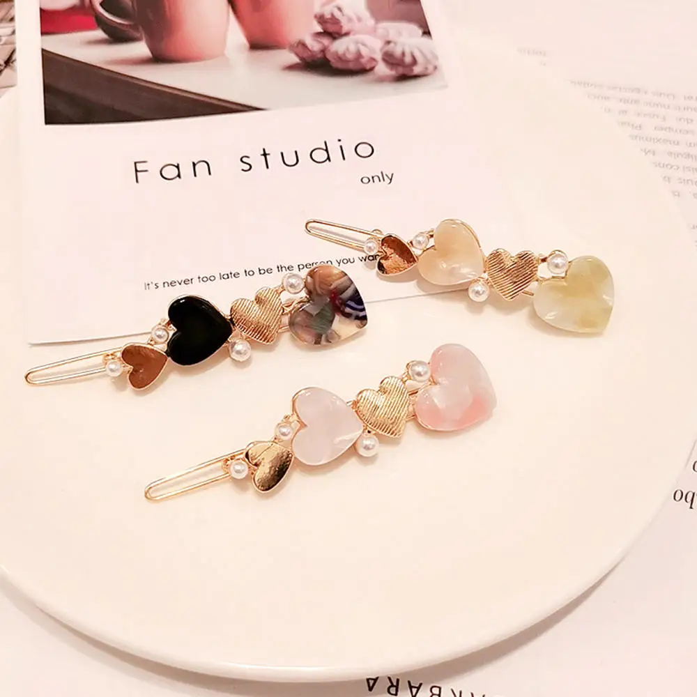 Милые шпильки для волос с уксусной кислотой и сердечком металлические заколки